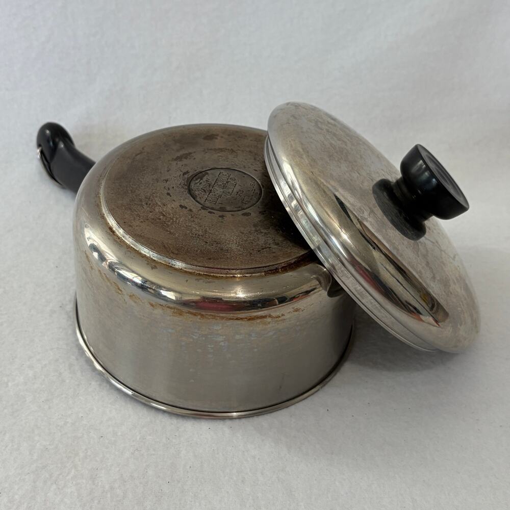 Revere Ware 1.5 QT Saucepan Pot Lid Clinton 97B Aluminum Bottom Stainless Steel